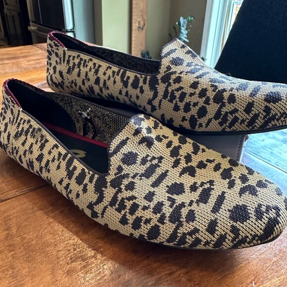 Seven | Womens 8 Amber Loafer Slip On Animal Print Knit Ballet Flat Cheetah - Picture 5 of 11